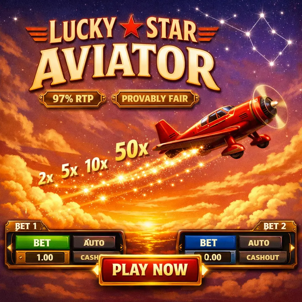 Aviator Lucky Star - crash game with 97% RTP