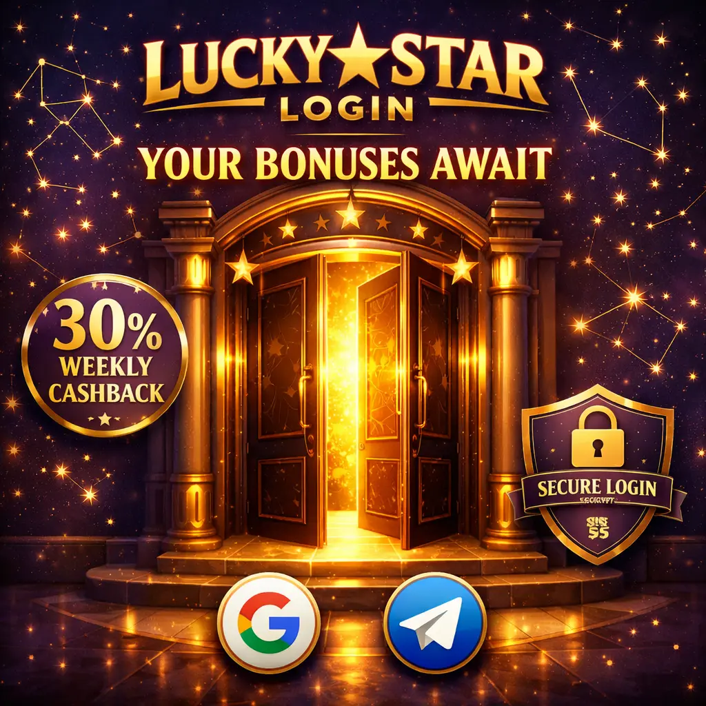 Lucky Star Login - access bonuses and cashback